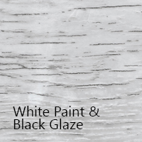 White Paint with Black Glaze
