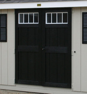 Double Doors with Transom Windows